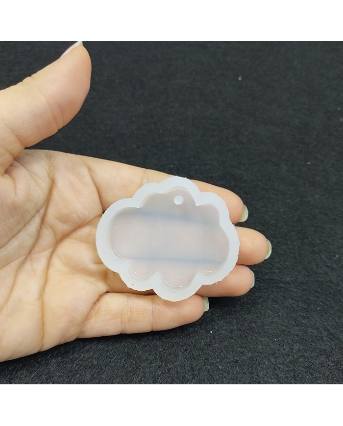 Reçine Epoksi Kalıp Kolye Anahtarlık Bulut - A6