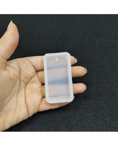 Reçine Epoksi Kalıp Kolye Anahtarlık Dikdörtgen -A7