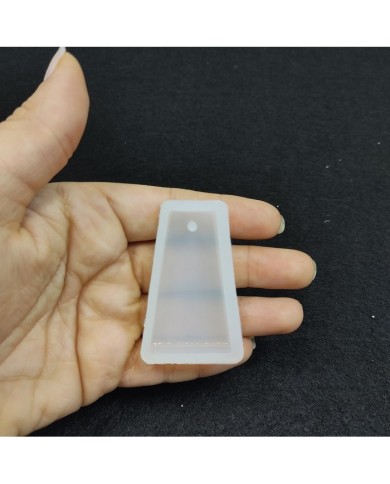 Reçine Epoksi Kalıp Kolye Anahtarlık  Dikdörtgen - 417 - A20