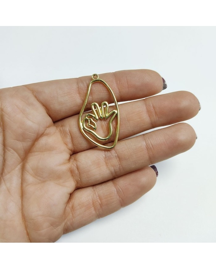 Metal Kolye Ucu - OK Figürü