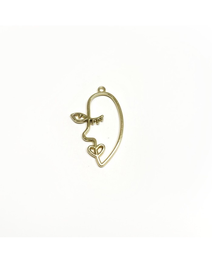 Metal Kolye Ucu - Yüz Figürü 2