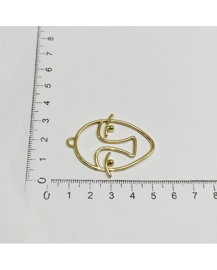 Metal Kolye Ucu - Yüz Figürü 3