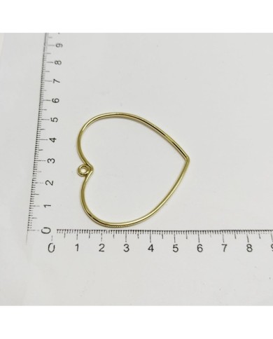1 Adet Metal Kolye Ucu - Büyük Kalp