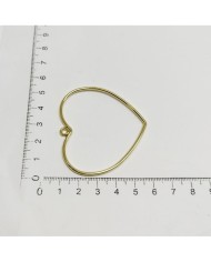 1 Adet Metal Kolye Ucu - Büyük Kalp