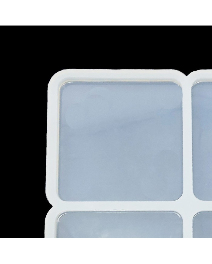 Kare Dörtlü Silikon Kalıp - Reçine Epoksi Kalıp - ÇB1