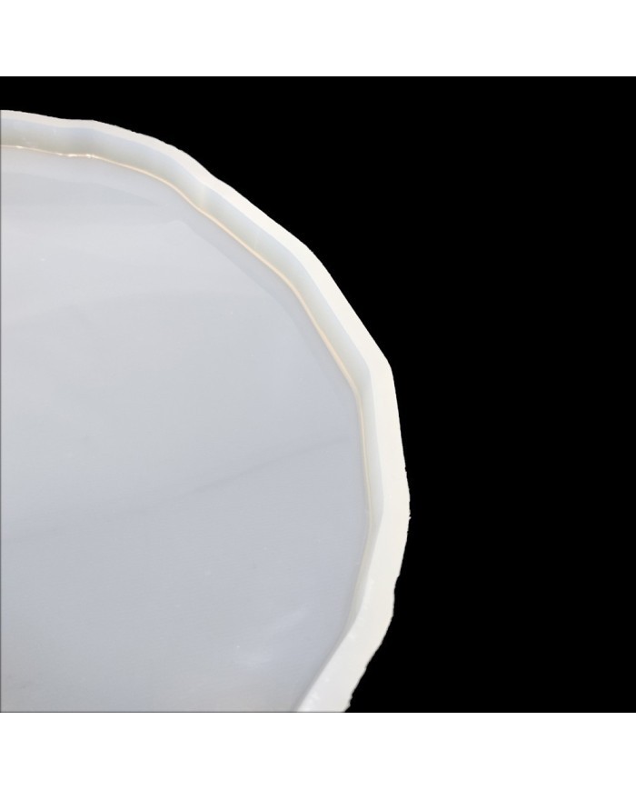 TIRTIKLI YUVARLAK TEPSİ REÇİNE EPOKSİ KALIP - T4