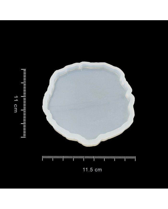 Tırtıklı Bardak Altı Reçine Epoksi Kalıp - Yuvarlak - B6