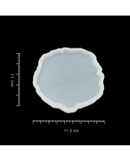 Tırtıklı Bardak Altı Reçine Epoksi Kalıp - Yuvarlak - B6