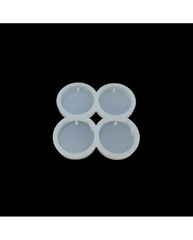 Dörtlü Küçük Magnet Takı Epoksi Kalıp - Yuvarlak - DK3