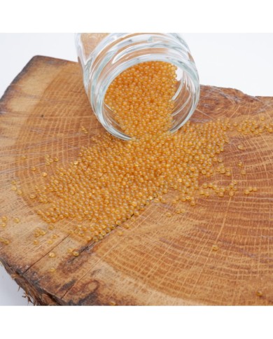 Sarı Uçan Baloncuk Cam Boncuk Deliksiz 10 Gr