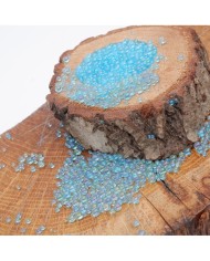 Mavi Uçan Baloncuk Cam Boncuk Deliksiz 10 Gr