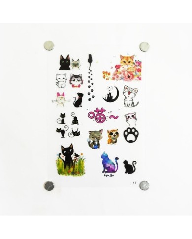 Reçine Epoksi Sticker - Kedi 2