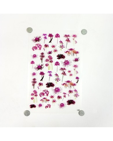 Reçine Epoksi Sticker - Pembe Çiçek