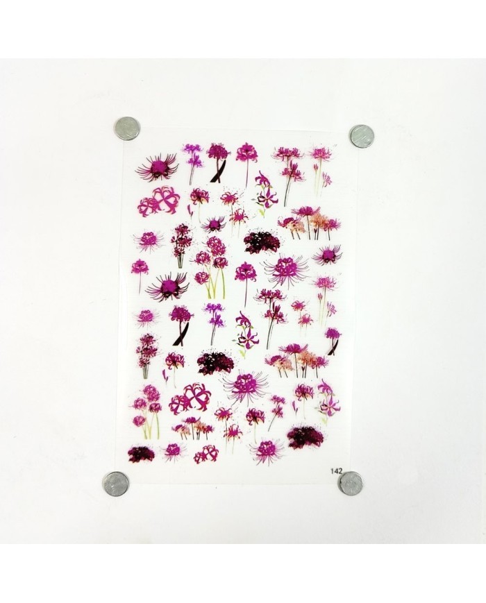 Reçine Epoksi Sticker - Pembe Çiçek