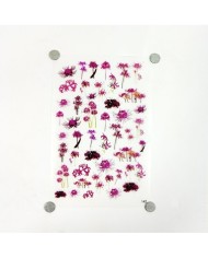 Reçine Epoksi Sticker - Pembe Çiçek