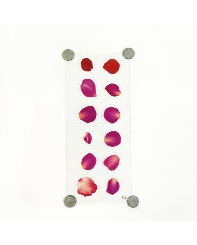 Reçine Epoksi Sticker - Kırmızı Yaprak