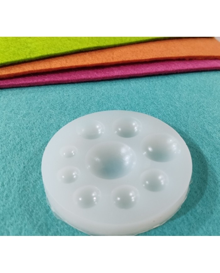 Kolye Reçine Epoksi,Mum,Sabun ve Beton Kalıbı - Minik Yuvarlaklar -Kod:09