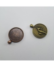 Metal Kolye Ucu - Kedili Adet Seçiniz 25 Renk Seçiniz Bakır