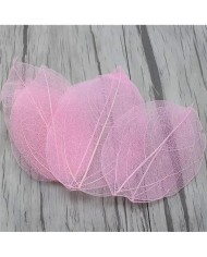 3Adet -  Kumaş Yaprak - Pembe