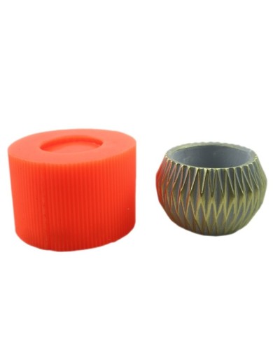 Baklava Motifli Beton Saksı Silikon Kalıp B-134