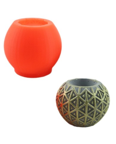 Yuvarlak Beton Saksı Silikon Kalıp B-136