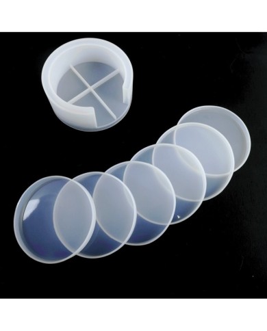 Bardak Altlığı Epoksi Kalıp Seti- Yuvarlak - Kod:321set