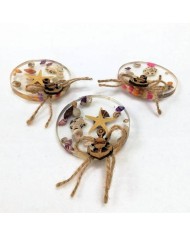 Reçine Epoksi Anahtarlık Magnet Delikli Yuvarlak 6 cm - A1