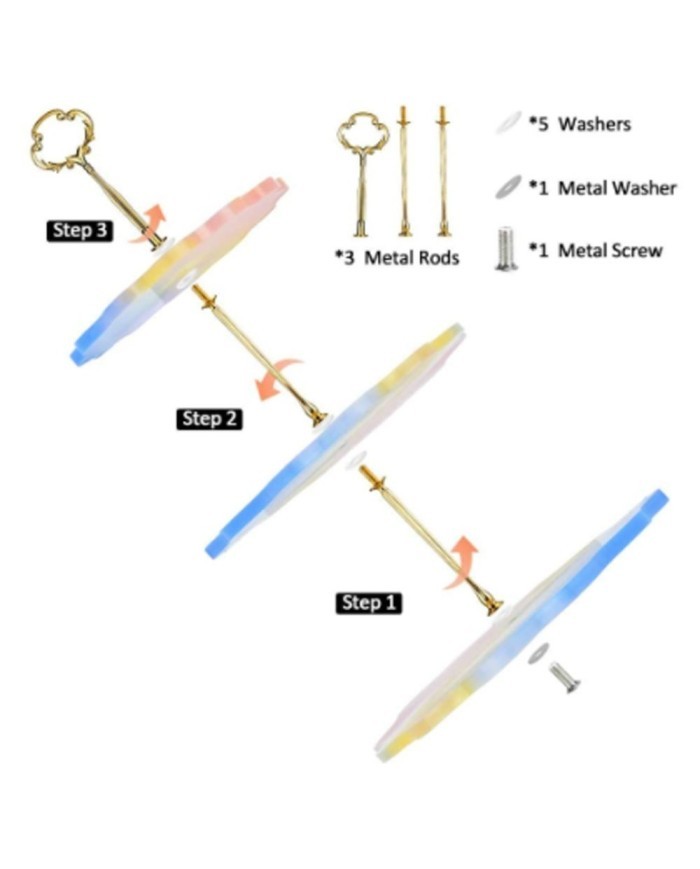 Kek Standı Epoksi ve Beton Silikon Kalıp - Dalgalı -Kod:372