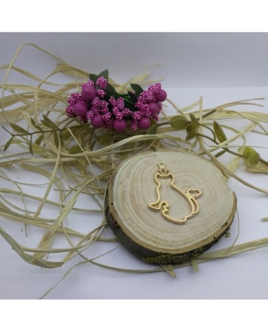 Taşlı Kedi Model Reçine Metal Kolye Ucu Renk Seçmeli