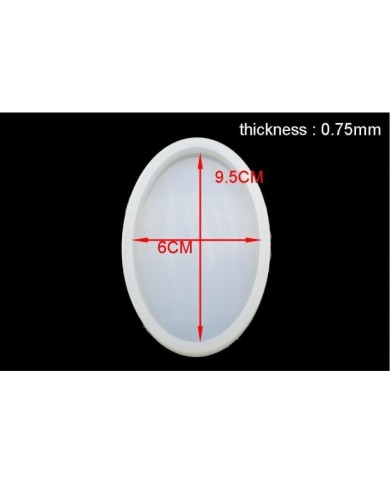 Oval Magnet -6x9 cm -Epoksi Reçine Silikon ve Beton Kalıbı-Kod:1014