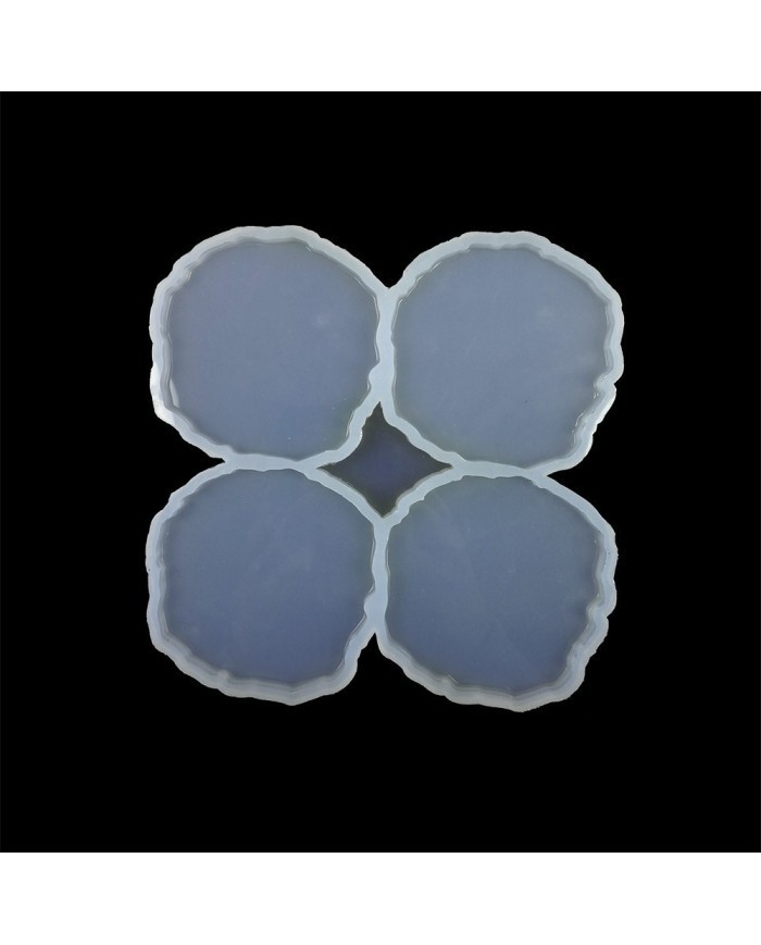 5 Adet- Dörtlü Yuvarlak Reçine Epoksi Kalıbı 7 cm - ÇM 1