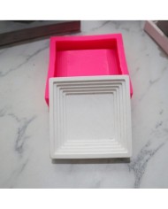 Saksı Altı Silikon Beton Kalıp - Kare