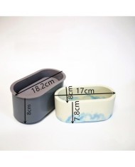 Oval Silikon Beton Saksı Kalıbı