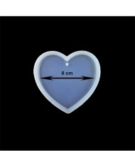 Kalp Magnet Reçine Epoksi Kalıbı - TM4