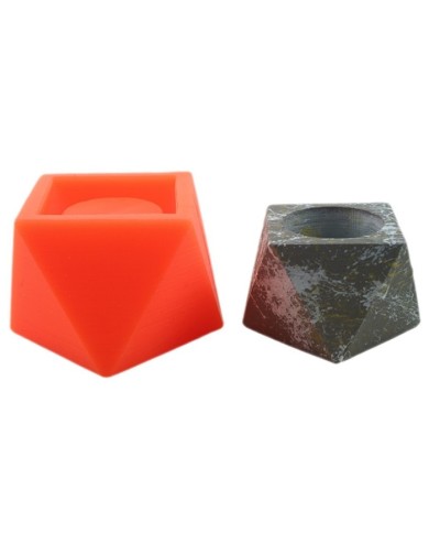 Prizma Model Beton Saksı Silikon Kalıp - 122