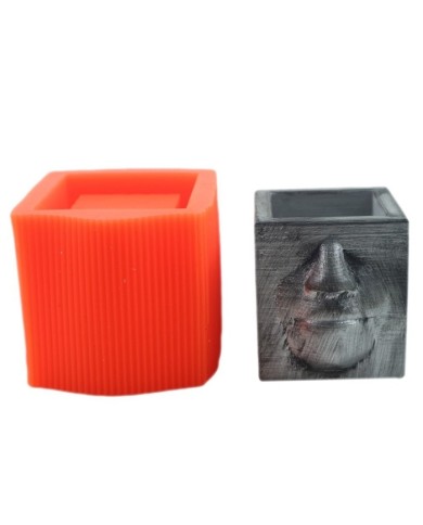 Surat Desenli Beton Saksı Silikon Kalıp - 144