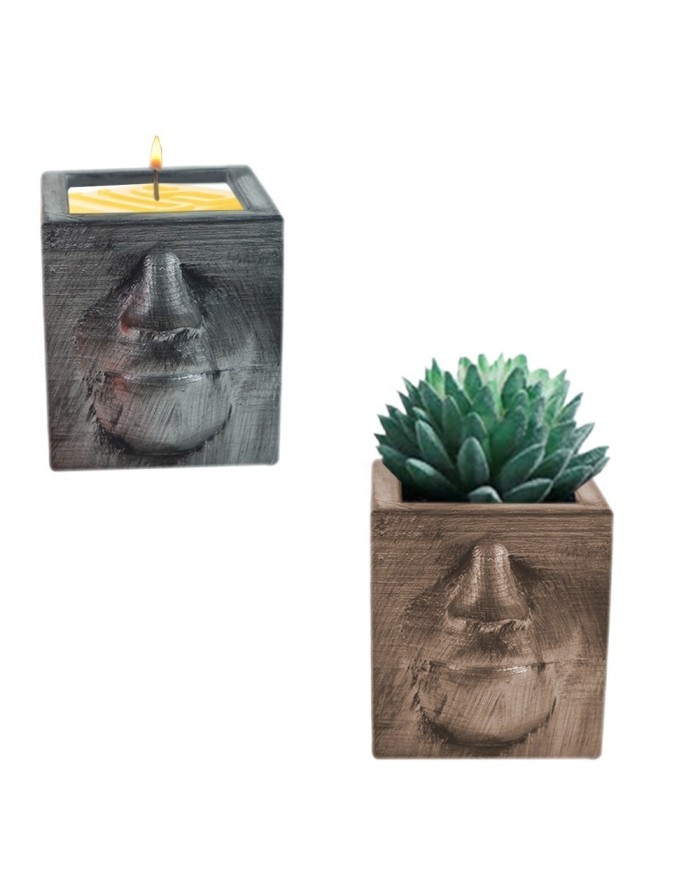 Surat Desenli Beton Saksı Silikon Kalıp - 144