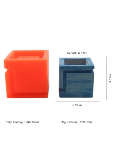 Beton Saksı Silikon Kalıp - 146
