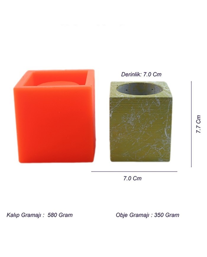 Beton Saksı Silikon Kalıp - 147