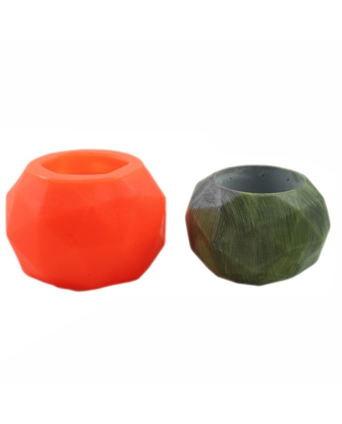 Yuvarlak Geometrik Beton Saksı Silikon Kalıp - 150