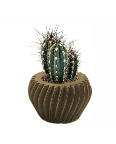 Spiral Çizgili Beton Saksı Silikon Kalıp - 151