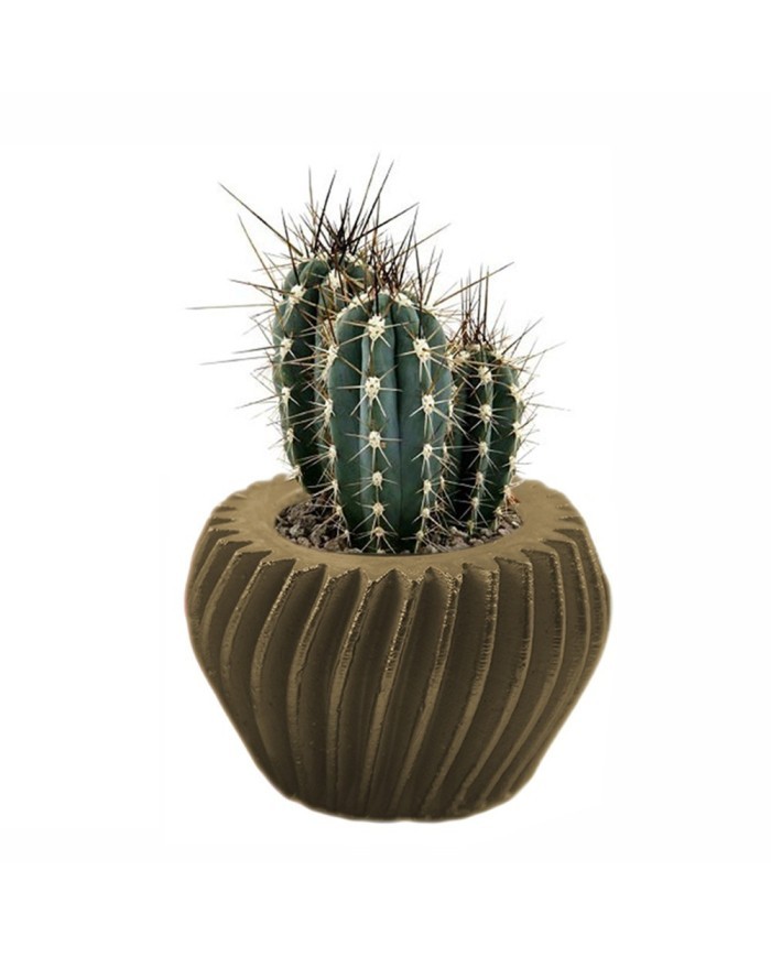 Spiral Çizgili Beton Saksı Silikon Kalıp - 151