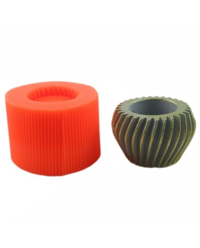 Spiral Çizgili Beton Saksı Silikon Kalıp - 151