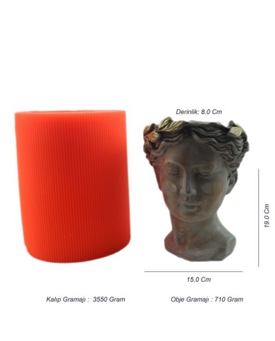 Helen Beton Saksı Silikon Kalıp - 154