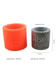 HOME Yazılı Kuyu Beton Saksı Silikon Kalıp - 156