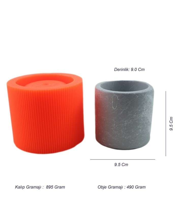 Beton Saksı Silikon Kalıp - 158