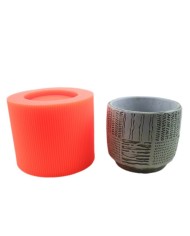 Antik Motif Beton Saksı Silikon Kalıp - 160