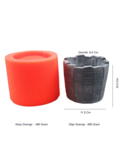 Beton Saksı Silikon Kalıp - 175