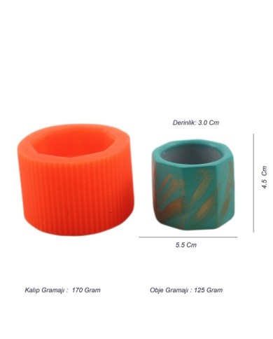 Beton Saksı Silikon Kalıp - 180