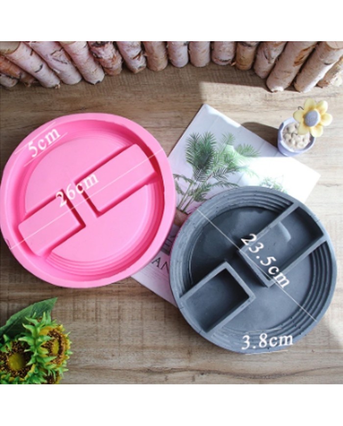 Beton Saksı ve Yuvarlak Dekoratif Kalıbı B215